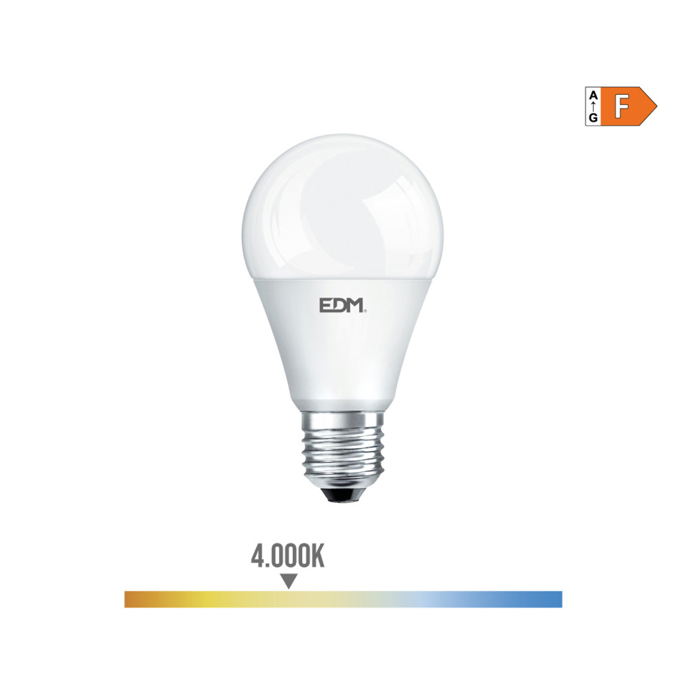 Lâmpada de led standard e27 10w 810lm 4000k luz do dia ø5 9x11cm edm