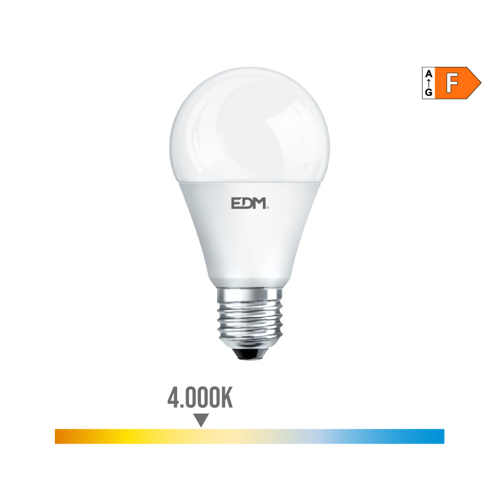 Lâmpada de led standard e27 7w 580lm 4000k luz do dia ø5 9x11cm edm