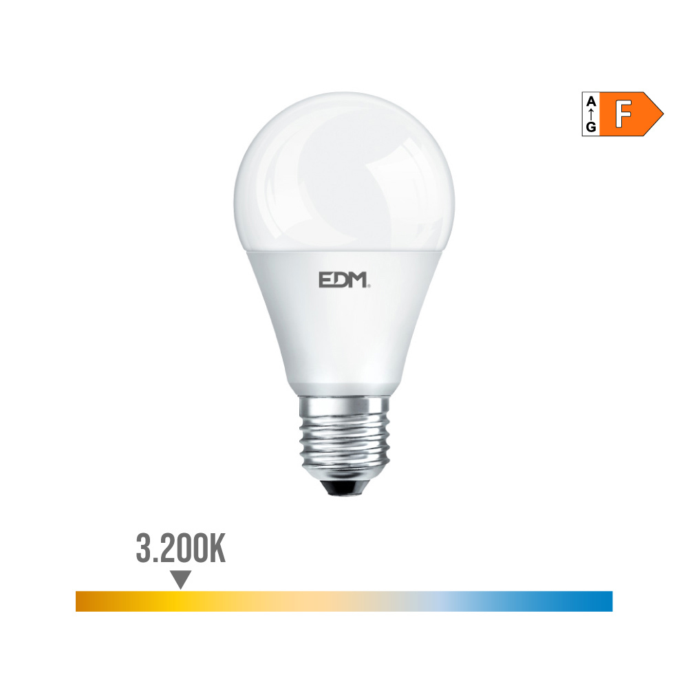 Lâmpada de led standard e27 7w 580lm 3200k luz quente ø5 9x11cm edm