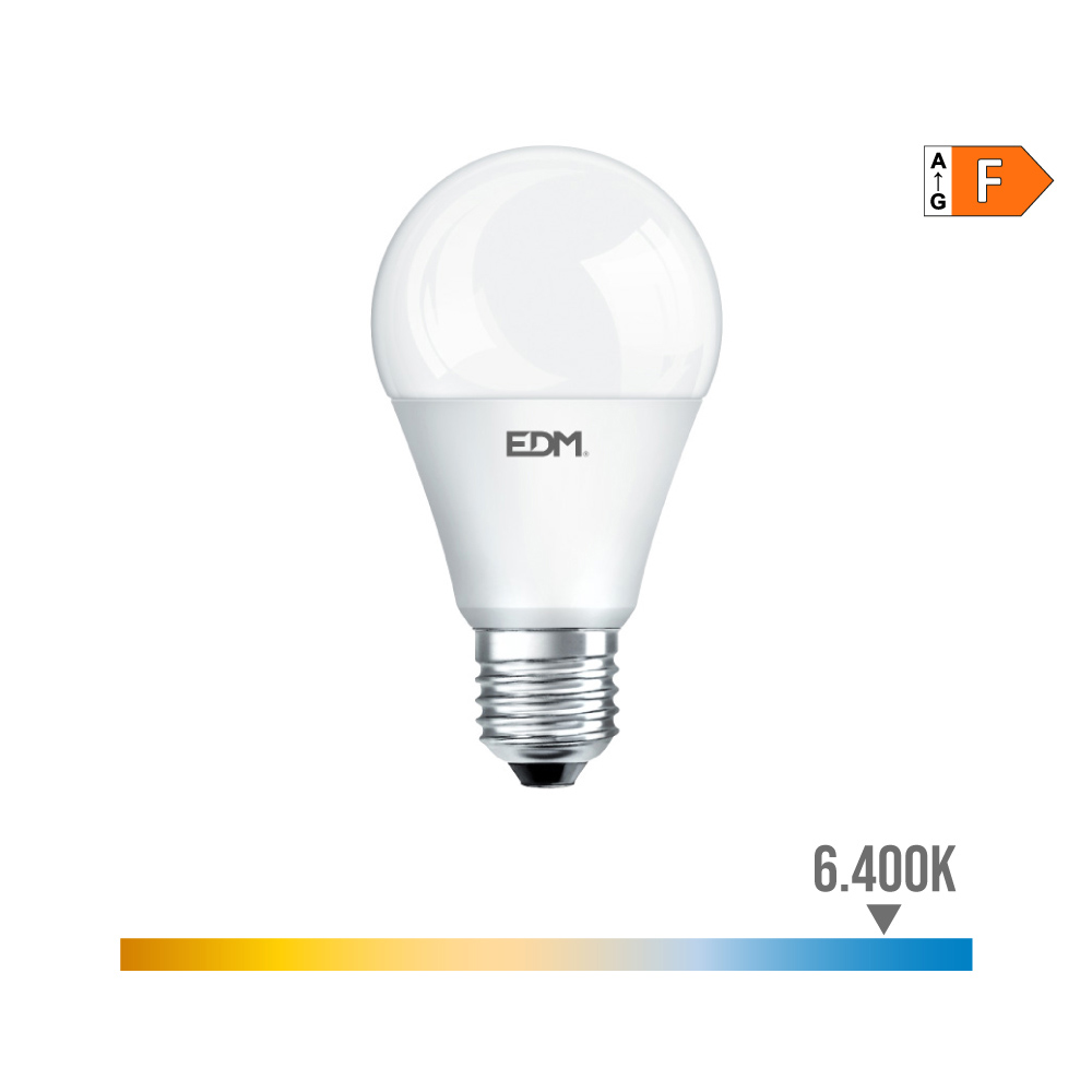 Lâmpada de led standard e27 7w 580lm 6400k luz fria ø5 9x11cm edm