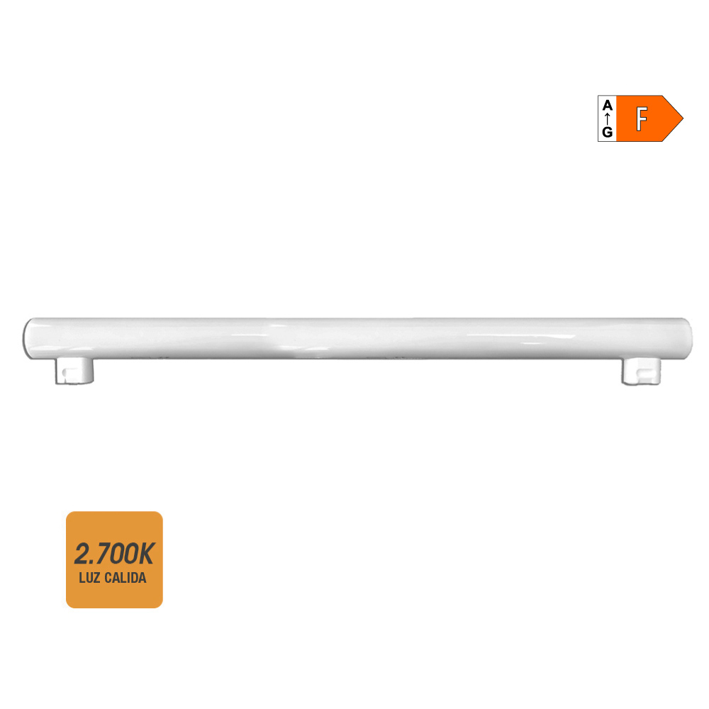 Linestra led 2 tomadas s14s 9w 700lm 2700k luz quente ø3x50cm edm