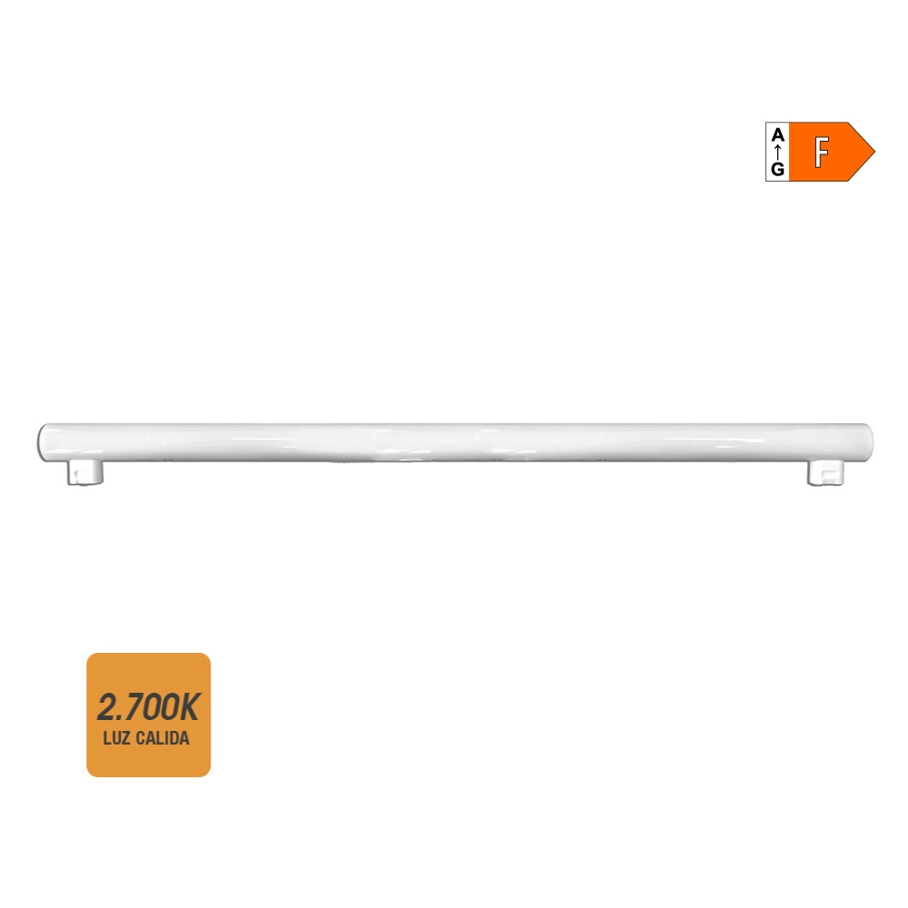 Linestra led 2 tomadas s14s 18w 1450lm 2700k luz quente ø3x100cm edm