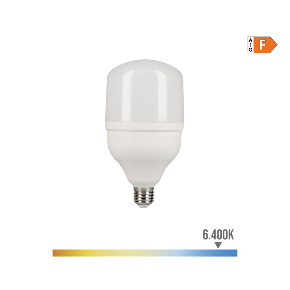 Lâmpada led industrial e27 30w 2400lm 6400k luz fria ø10x20cm edm