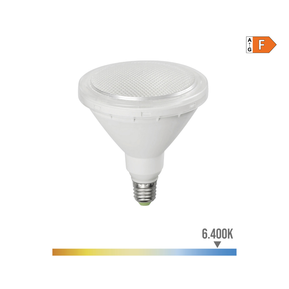Lâmpada par38 led e27 15w 1200lm 6400k luz fria ip64 ø12x13 8cm edm