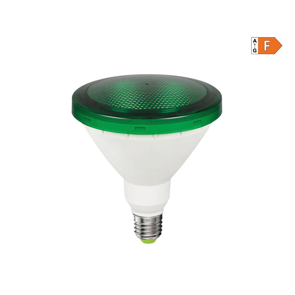 Lâmpada led par38 e27 15w 1200lm luz verde ip64 ø12x13 8cm edm