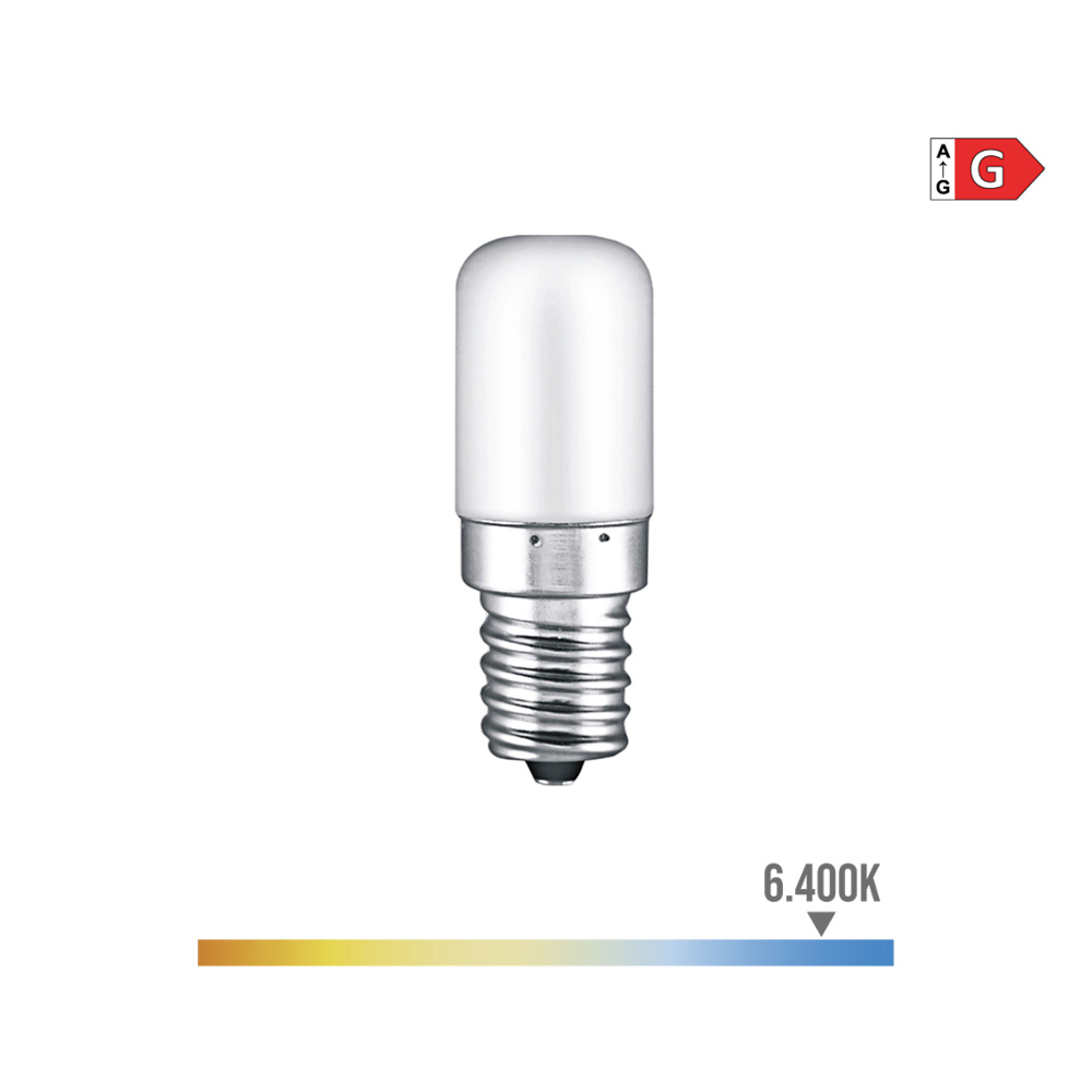 Lâmpada tubular led e14 1 8w 130lm 6400k luz fria ø1 8x4 8cm edm