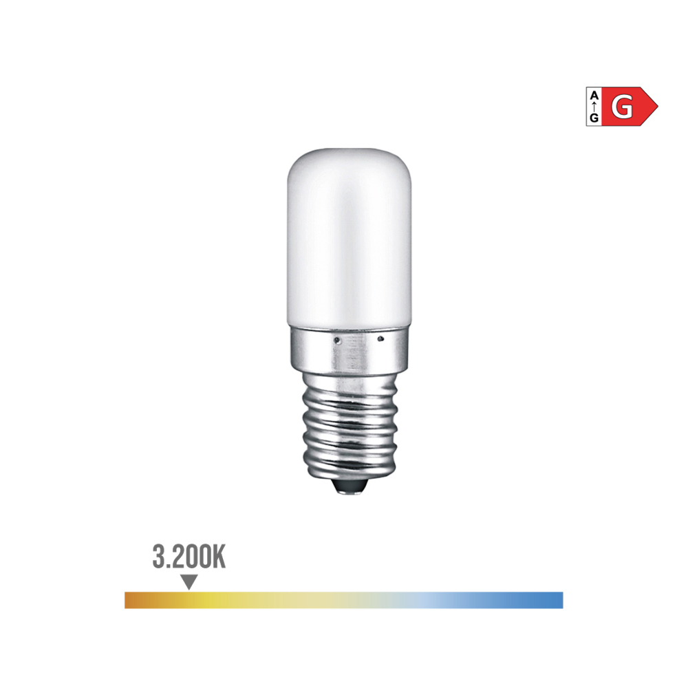 Lâmpada tubular led e14 1 8w 130lm 3200k luz quente ø1 8x4 8cm edm