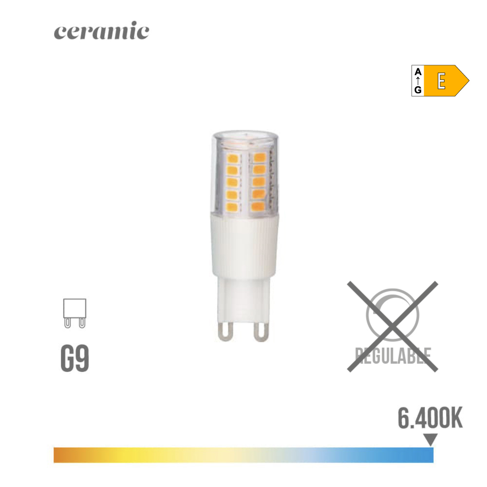 Lâmpada led g9 5 5w 650lm 6400k luz fria base cerâmica ø1 8x5 4cm edm