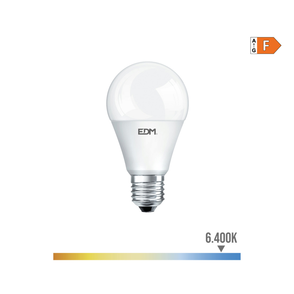 Lâmpada standard led dimmável e27 10w 810lm 6400k luz fria ø5 9x11cm edm