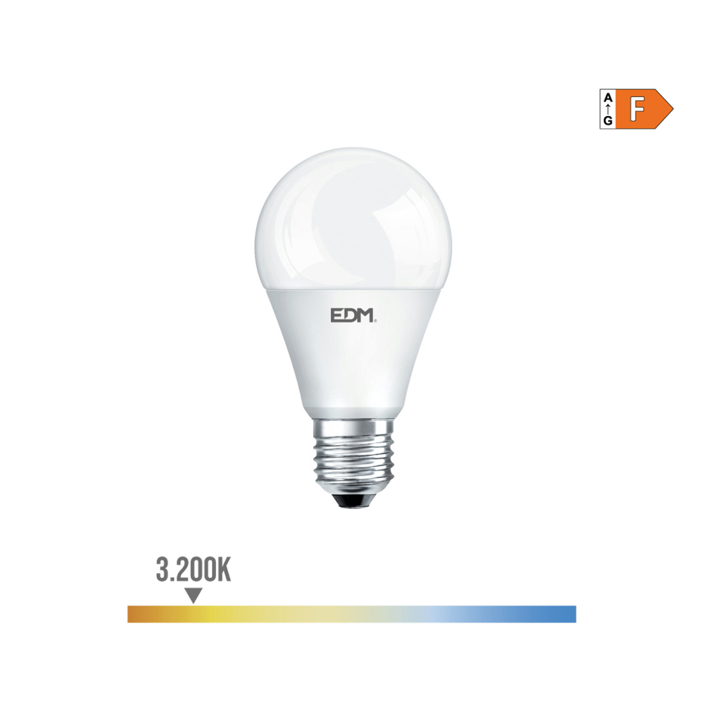 Lâmpada standard led dimmável e27 10w 810lm 3200k luz calida ø5 9x11cm edm