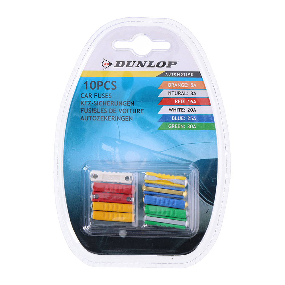 Set de 10 fusíveis variados para carro dunlop