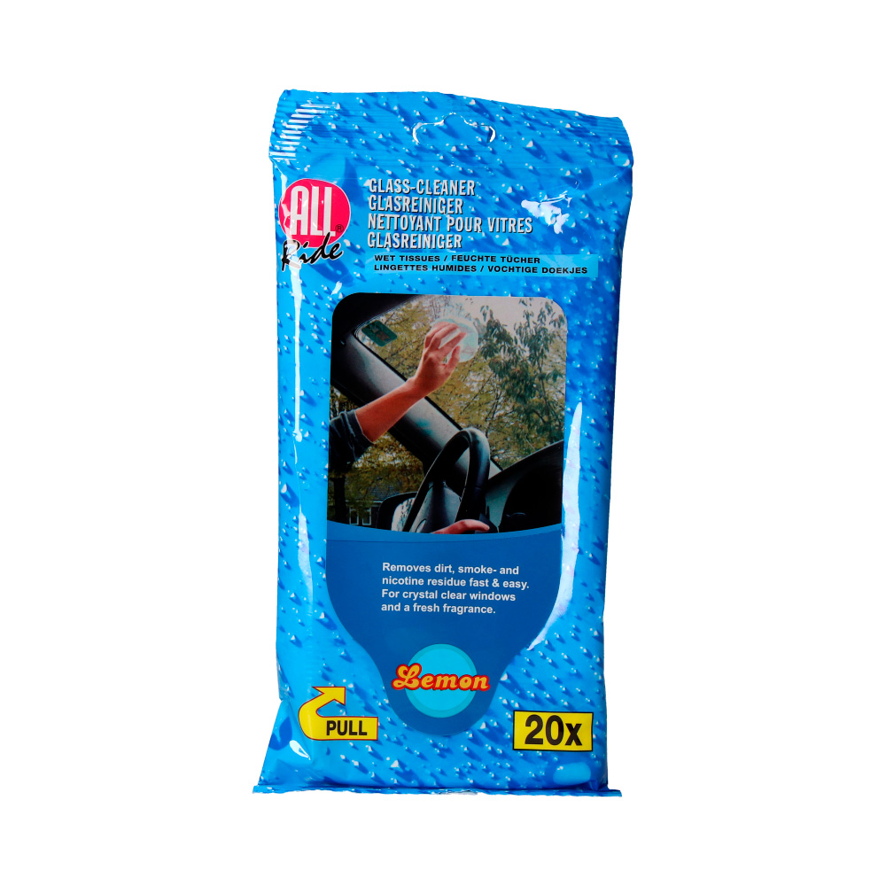 Pack 20 toalhitas limpa vidros dunlop
