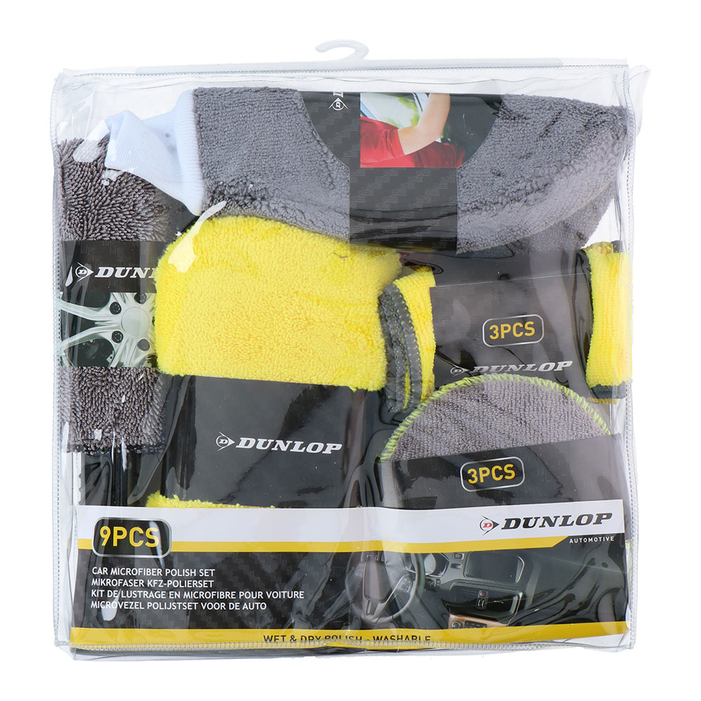 Kit de limpeza para carros 9 peças dunlop