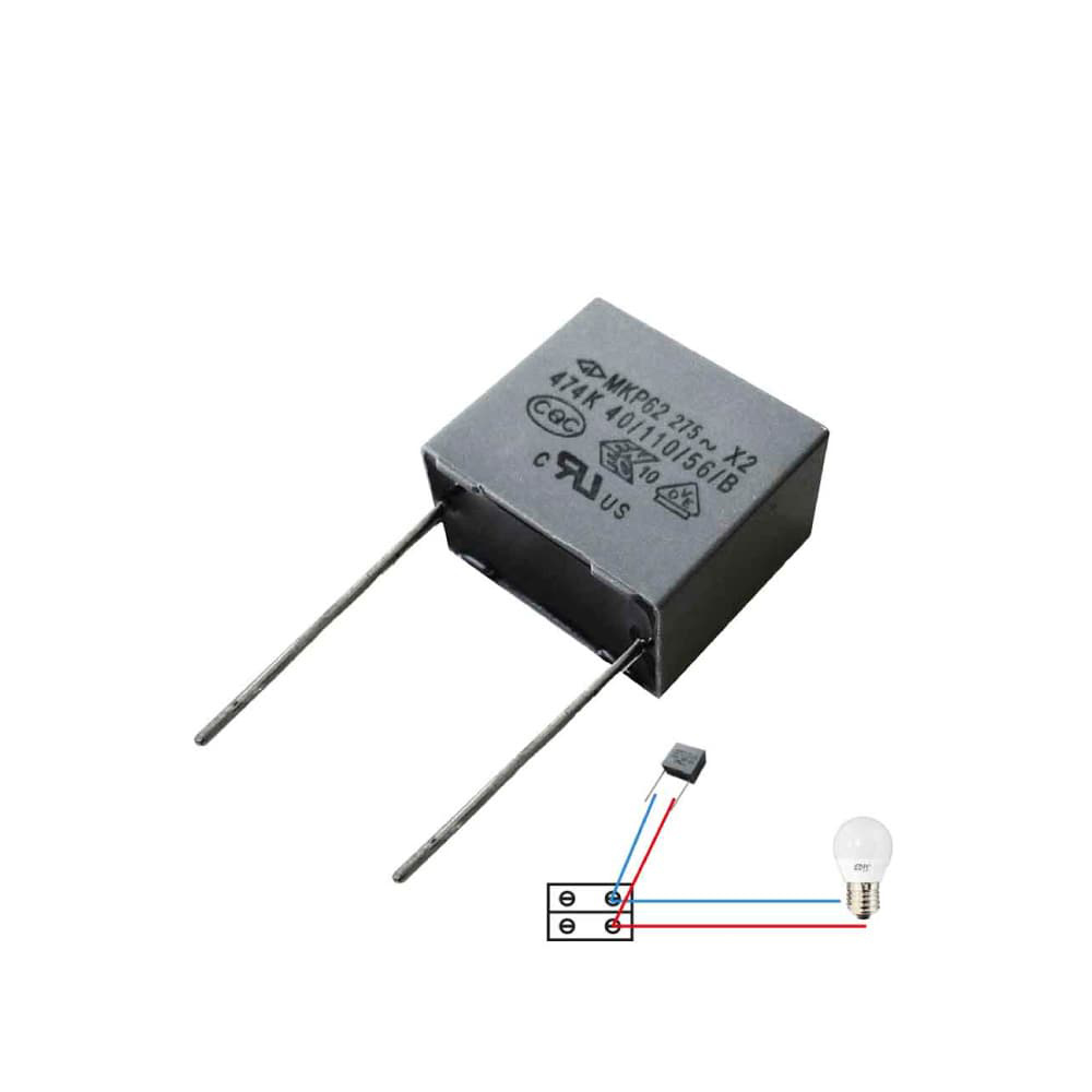 Condensador para lâmpada led edm