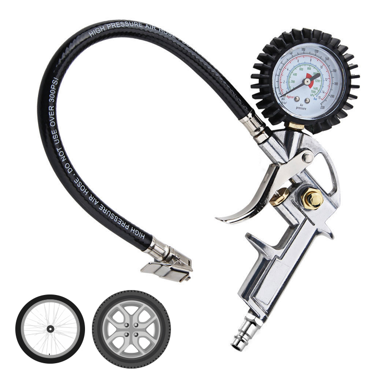 Pistola com manometro para compressor