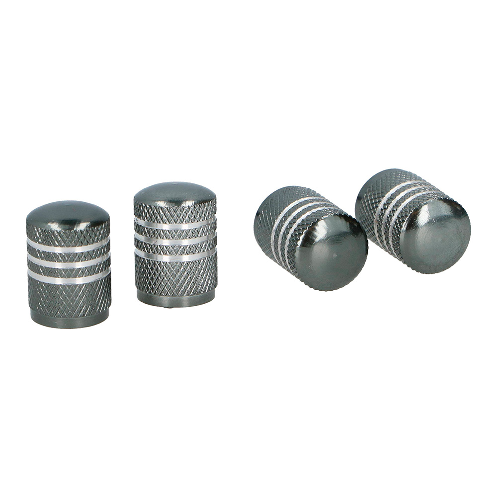 Set de 4 tampões de válvulas rodas de carro cinza