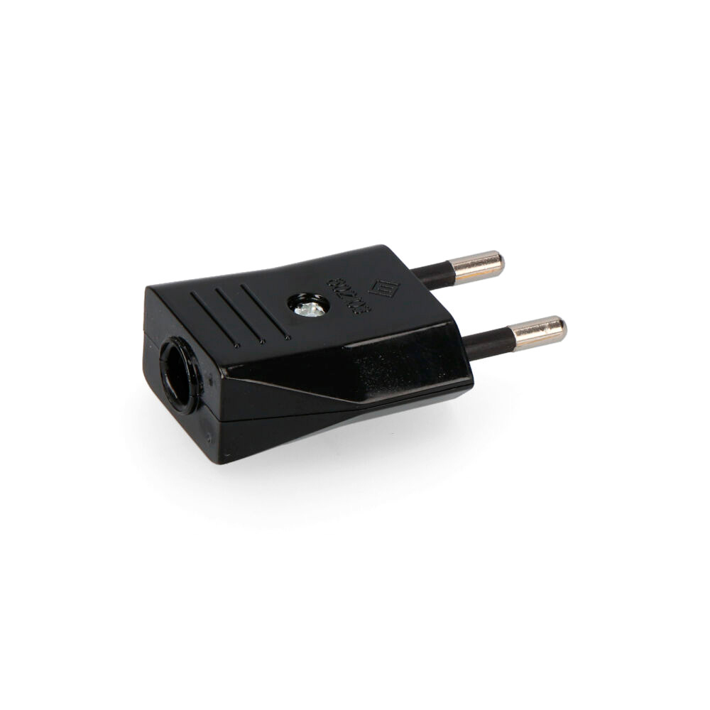 Ficha 10a 250v preta embalada edm