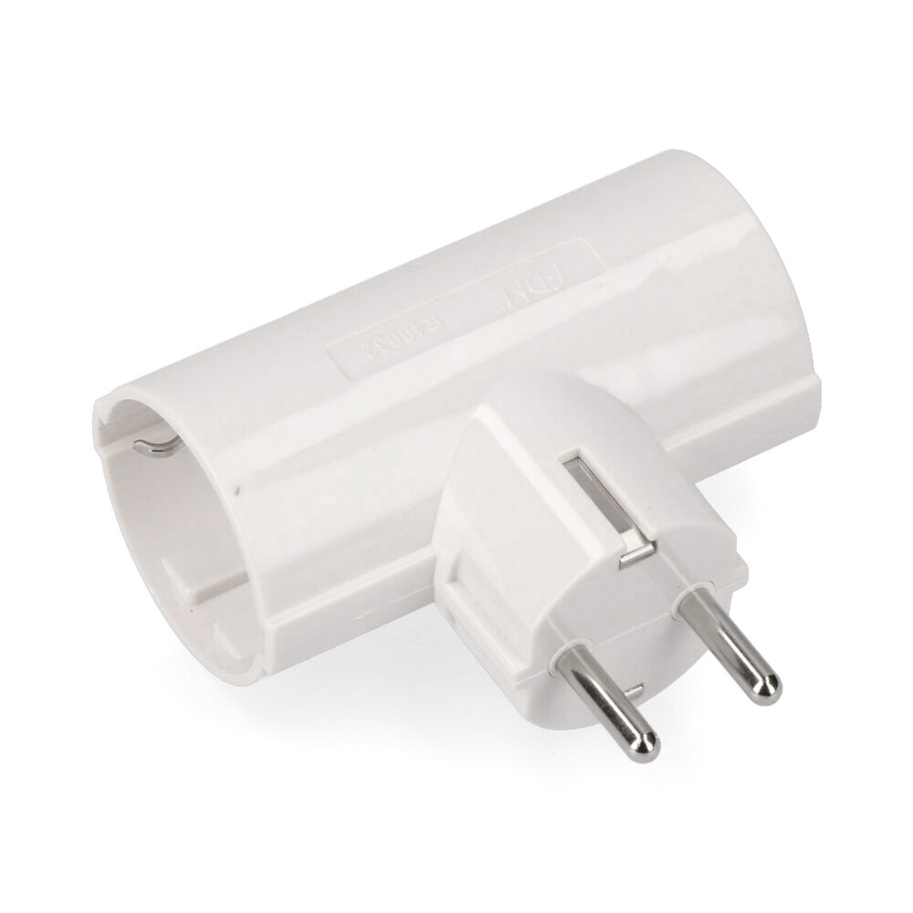 Ficha dupla com baquelite embalada t/tl 16a 250v edm