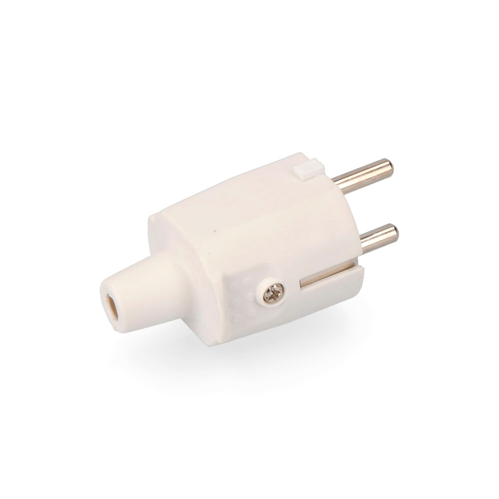 Ficha borracha 10/16a 250v t/tl ip44 4 8mm branca embalada edm
