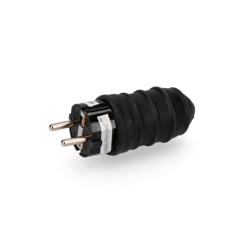 Ficha de borracha 16a t/tl 4 8mm embalada edm