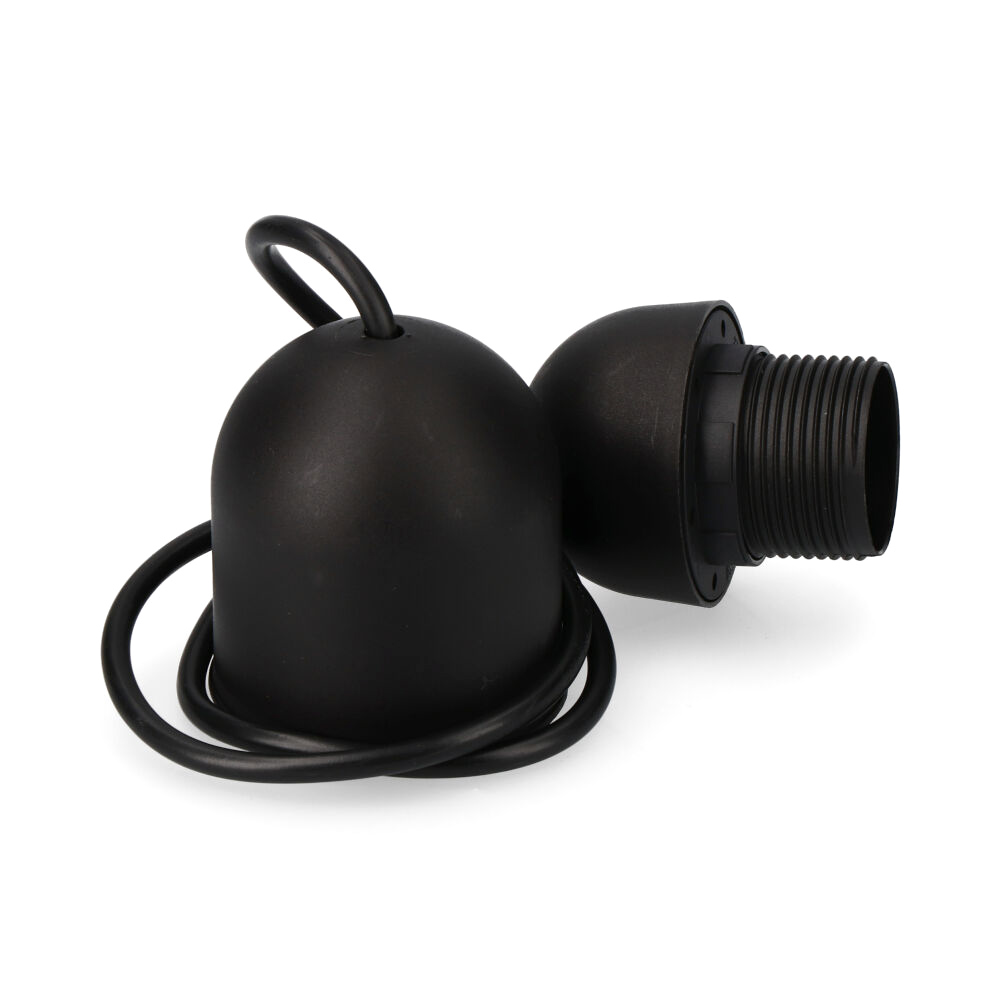 Conjunto suspensão negro e27 comprimentodo cabo 80cm embalado