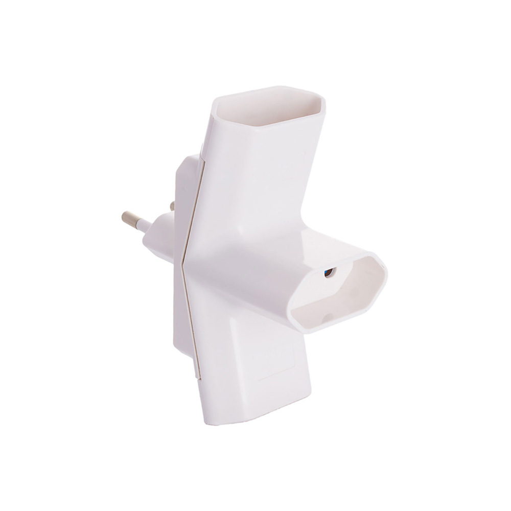 Ficha 3 tomadas bipolar 10a 250v 4mm (5098ex) solera