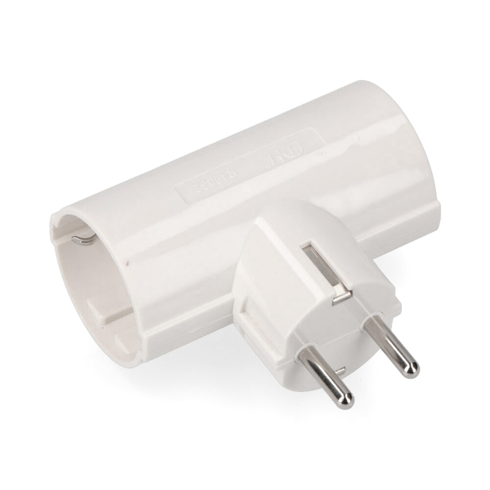 Ficha 2 tomadas baquelite retractilada t/tl 16a 250v edm
