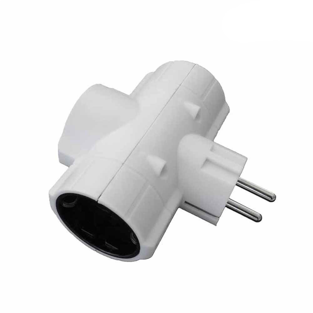 Ficha tripla económica retractilada t/tl 16a 250v edm (old-153)