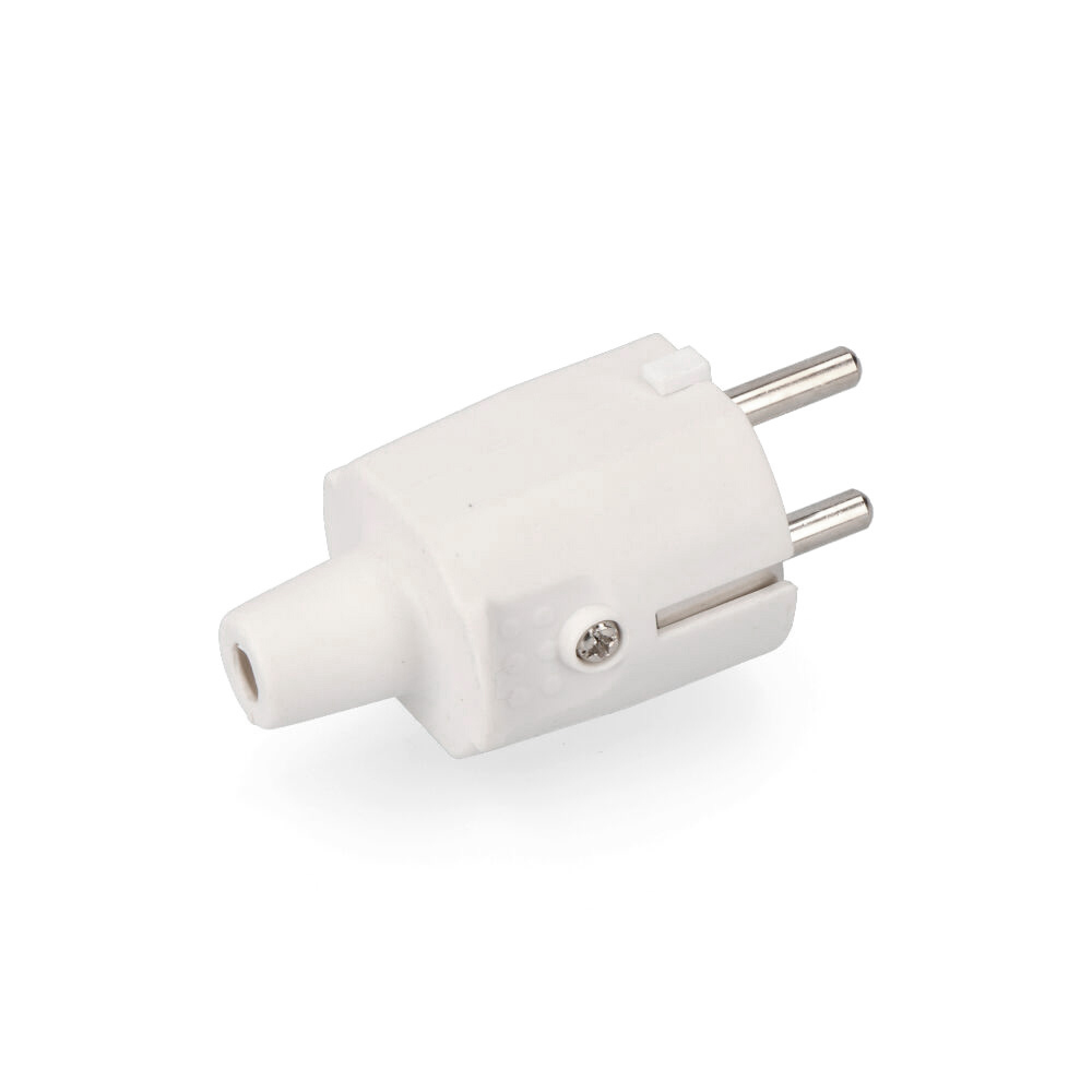 Ficha borracha 10/16a 250v t/tl ip44 4 8mm branca retractilada edm