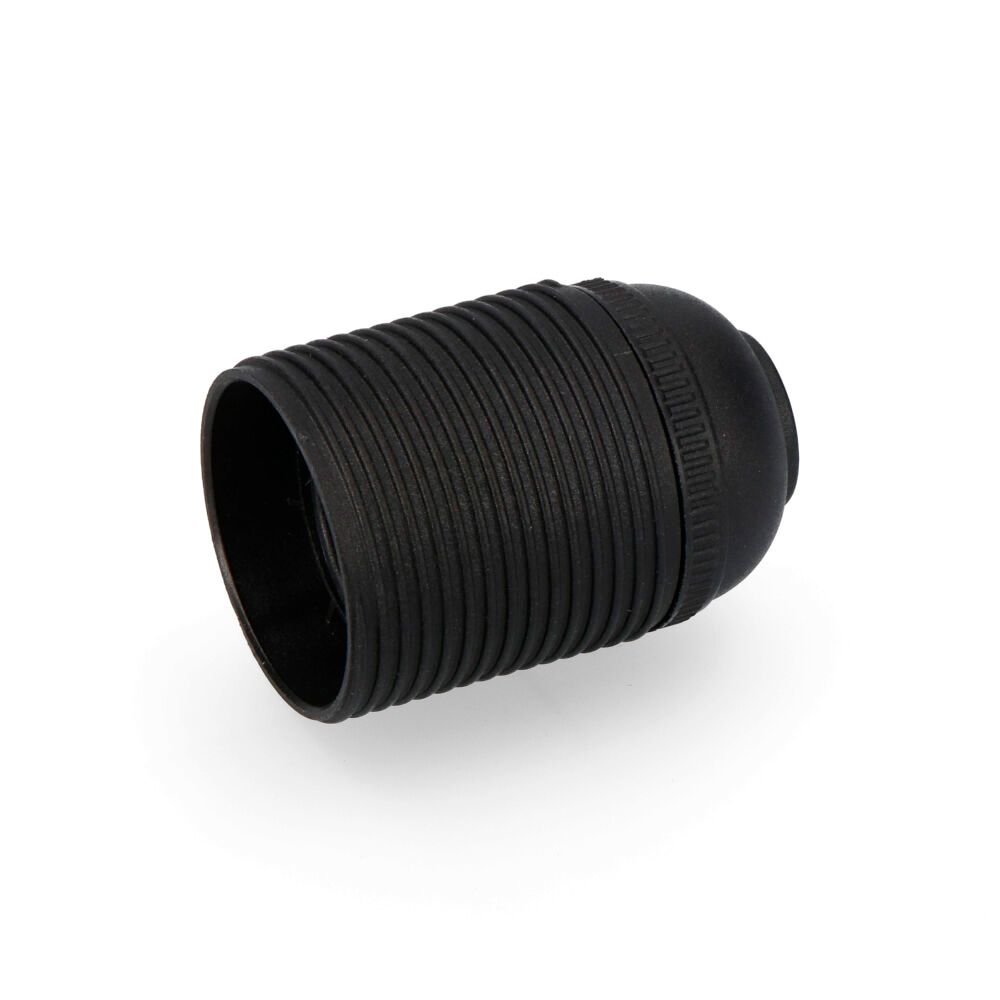 Casquilho com rosca e-27 homologado preto solera 6829crn (retractilado)