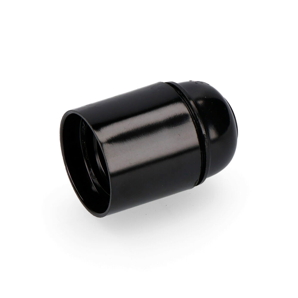 Casquilho bk reforçado e27 preto retractilado (22285) edm